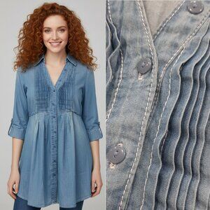 Vtg Y2K denim tunic top - Max Azria Miley Cyrus brand - NWT